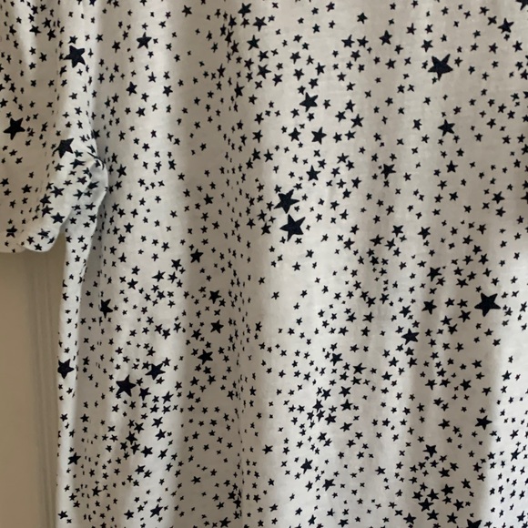 LOFT White and Black Star Pattern Blouse - Picture 4 of 9
